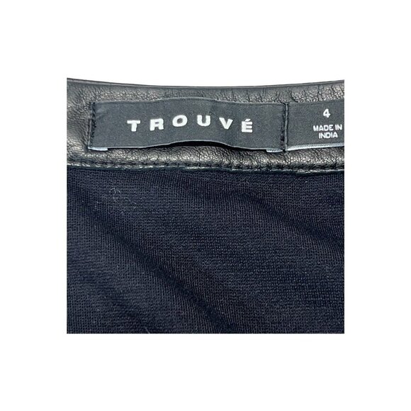 Trouve Womens 4 Leather Rayon‎ Blend Skirt Midi Side Zip Detail Stretch - Picture 5 of 6